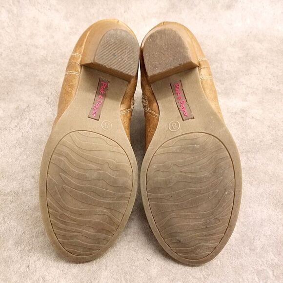 Pink & Pepper Womens Size 8 Brown Side Zip 2" Heels Ankle Boots Booties - Picture 11 of 11